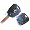 Peugeot корпус дистанционного ключа зажигания, 2 кнопки, лезвие с боковыми каналами
