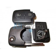Audi корпус выкидного ключа зажигания, 3 кнопки, с местом под 2 батарейки