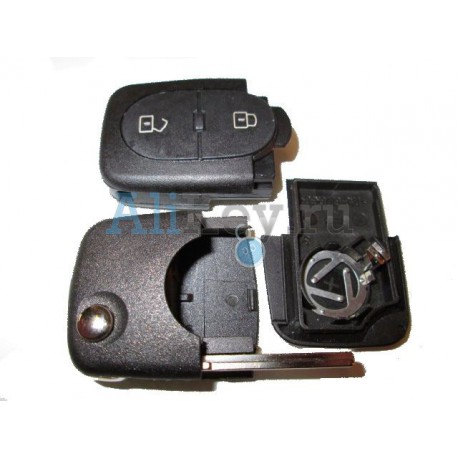 Audi корпус выкидного ключа зажигания, 3 кнопки, с местом под 1 батарейку